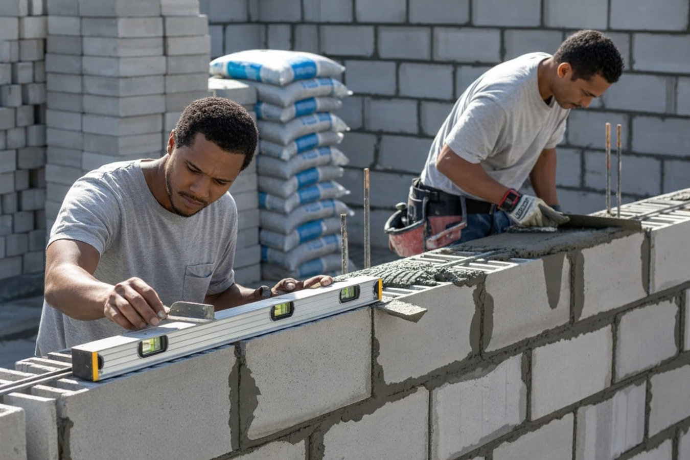 Foundation block wall installation